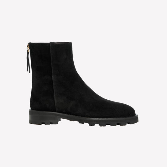 STIVALETTO ALLA CAVIGLIA IN CAMOSCIO NERO CON ZIP SUL RETRO ISA - Nero | Roberto Festa
