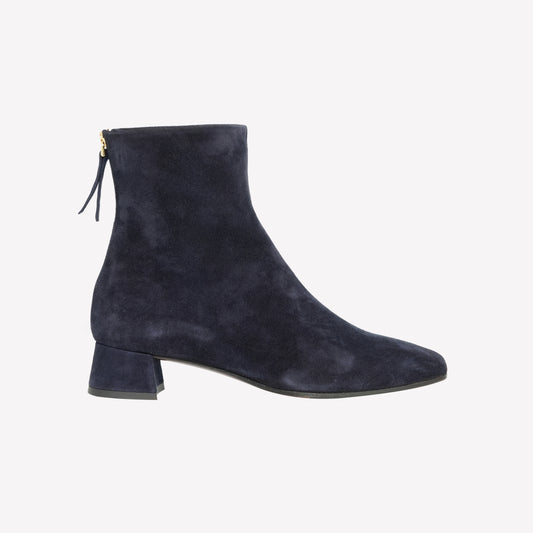 STIVALETTO ALLA CAVIGLIA IN CAMOSCIO BLU NAVY CON TACCO MEDIO MAVI - Blu | Roberto Festa