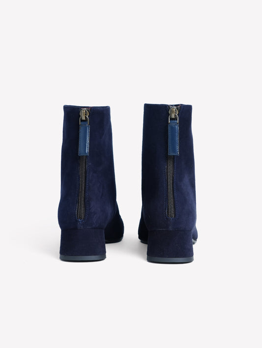 STIVALETTO IN CAMOSCIO NAVY CON TACCO MEDIO QUADRATO ADDISON - Blu navy | Roberto Festa