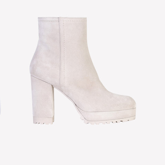 STIVALETTO CON PLATEAU IN LIGHT ROCK ALLA - Bianco | Roberto Festa
