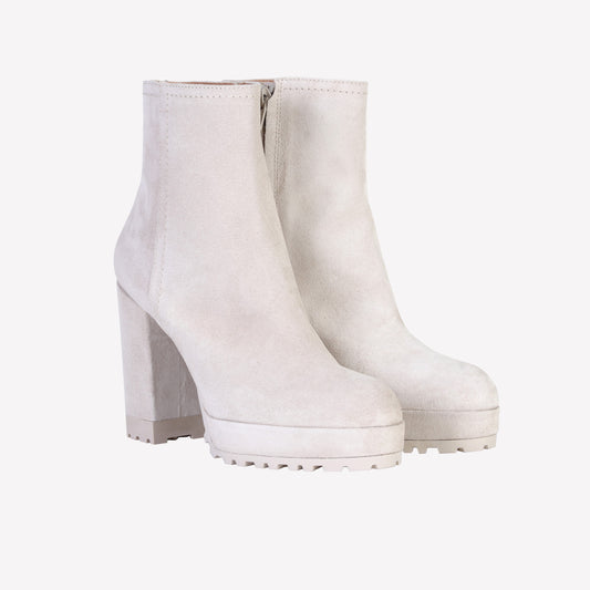 STIVALETTO CON PLATEAU IN LIGHT ROCK ALLA - Bianco | Roberto Festa