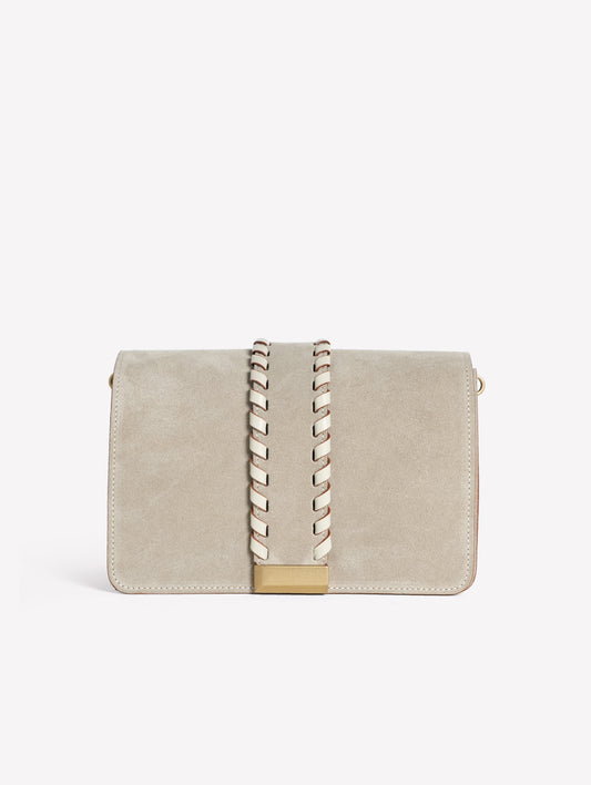 BORSA SPALLA IN CROSTA COLOR TAUPE CON CINTURA CENTRALE ALMA - Nuovi Arrivi | Roberto Festa