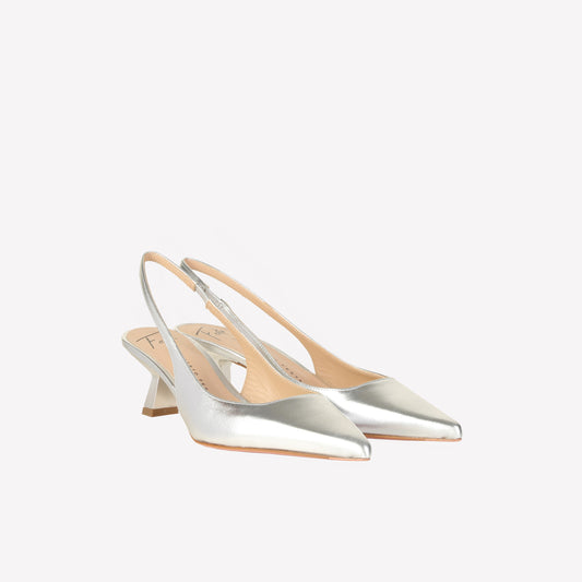 slingback in luxor silver arabel - Argento | Roberto Festa