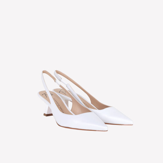 slingback in nappa bianco arabel - Bianco | Roberto Festa