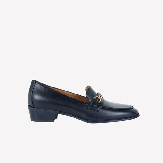 MOCASSINO IN NAPPA CON ACCESSORIO MORSETTO ORO AXEL - Last Chance Mocassini | Roberto Festa