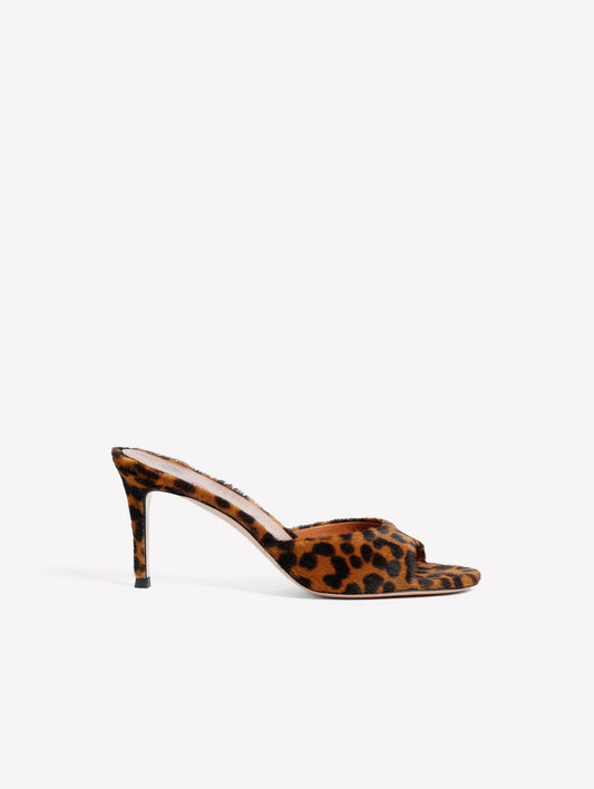 MULE IN CAVALLINO STAMPA LEOPARDATA CON TACCO MEDIO BOA - Wild Prints | Roberto Festa