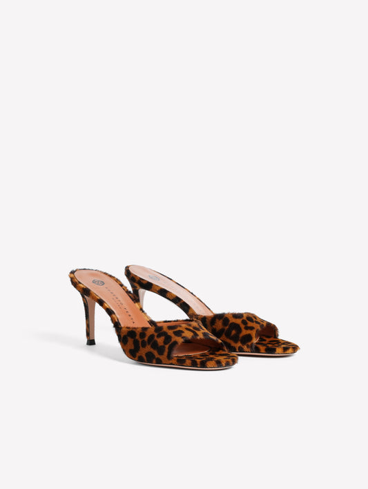 MULE IN CAVALLINO STAMPA LEOPARDATA CON TACCO MEDIO BOA - Wild Prints | Roberto Festa
