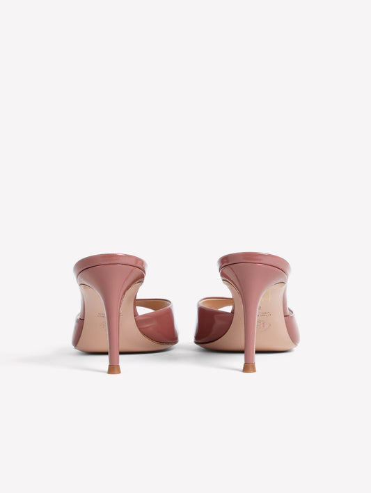 MULE IN VERNICE COLOR PHARD CON TACCO MEDIO BOA - Rosa | Roberto Festa