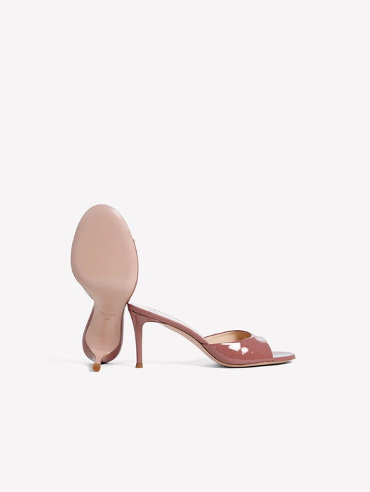 MULE IN VERNICE COLOR PHARD CON TACCO MEDIO BOA - Rosa | Roberto Festa