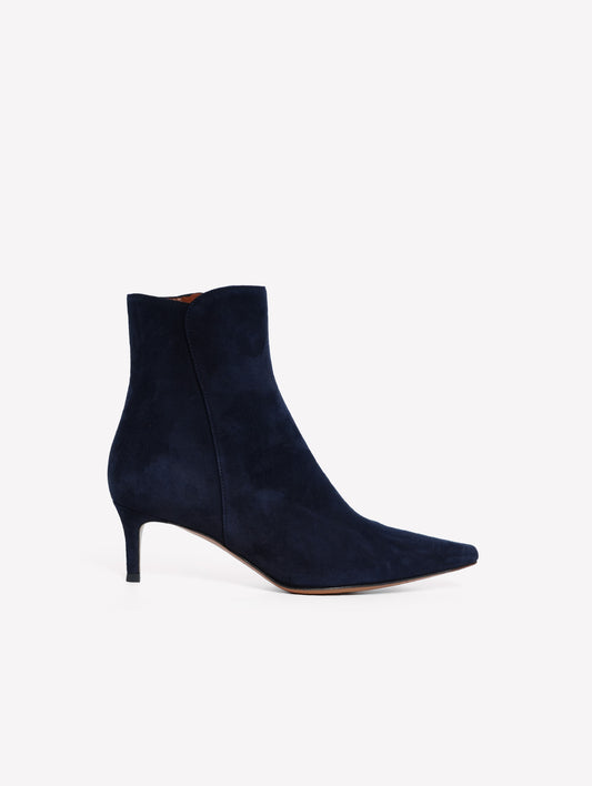 STIVALETTO IN CAMOSCIO NAVY CON TACCO MEDIO BRINA - Blu navy | Roberto Festa