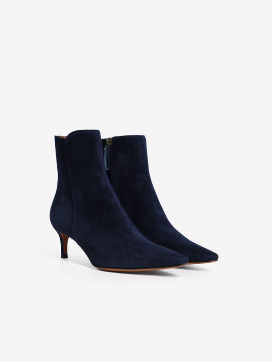 STIVALETTO IN CAMOSCIO NAVY CON TACCO MEDIO BRINA - Blu navy | Roberto Festa