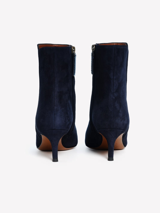 STIVALETTO IN CAMOSCIO NAVY CON TACCO MEDIO BRINA - Blu navy | Roberto Festa