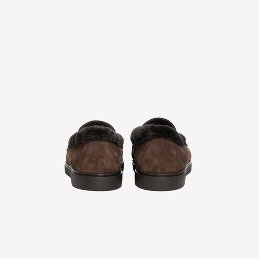 LOAFER IN PELLE SCAMOSCIATA COLOR MOGANO DANESA - Marrone | Roberto Festa