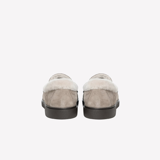 LOAFER IN PELLE SCAMOSCIATA COLOR TAUPE DANESA - Marrone | Roberto Festa
