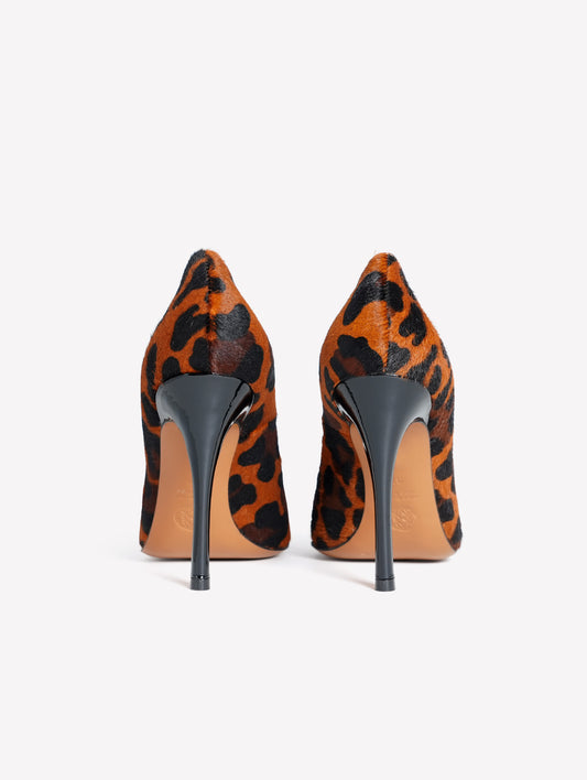 DÉCOLLETÉ IN VITELLO MACULATO E TACCO ALTO A SPILLO DILETTA - Leopardato | Roberto Festa