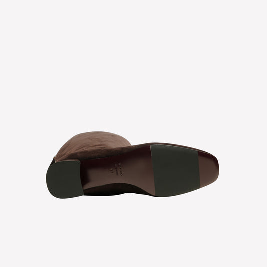 STIVALE AL GINOCCHIO IN CAMOSCIO TESTA DI MORO CON ZIP SUL RETRO EDA - Marrone | Roberto Festa