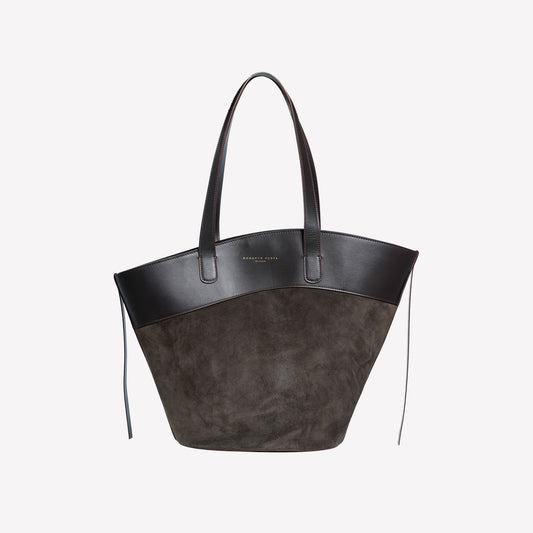 BORSA SECCHIELLO IN PELLE SCAMOSCIATA COLOR TESTA DI MORO ELISEA - Borse | Roberto Festa