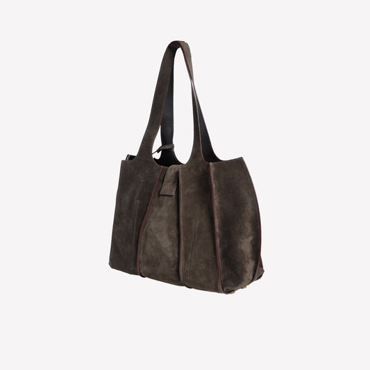 BORSA SHOPPING IN PELLE SCAMOSCIATA TESTA DI MORO ELOISE - Borse | Roberto Festa