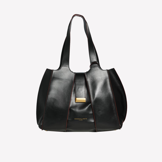 BORSA SHOPPING IN VITELLO NERO ELOISE - Borse | Roberto Festa
