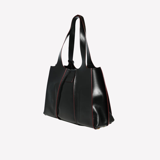BORSA SHOPPING IN VITELLO NERO ELOISE - Borse | Roberto Festa