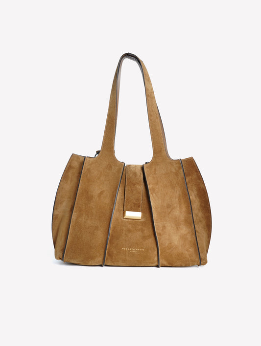 BORSA A SPALLA IN PELLE MARRONE OLIVA ELOISE - Marrone | Roberto Festa