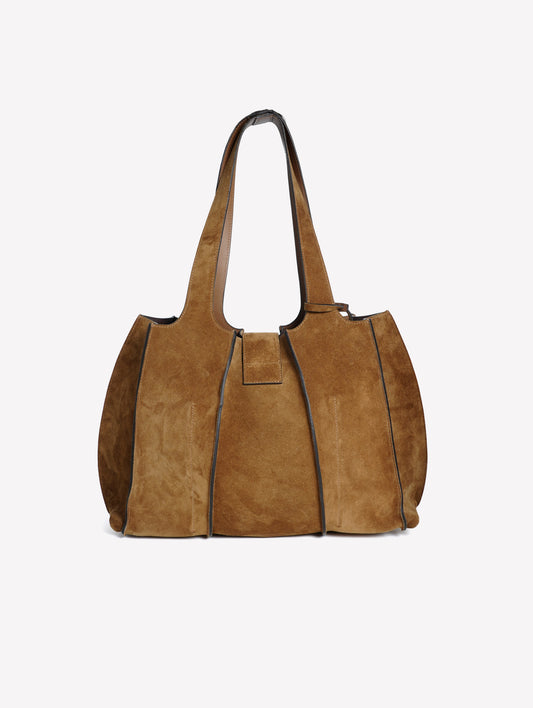 BORSA A SPALLA IN PELLE MARRONE OLIVA ELOISE - Marrone | Roberto Festa