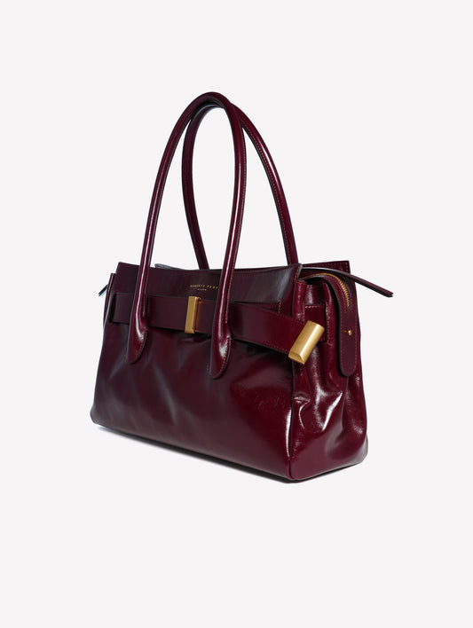 BORSA A SPALLA IN PELLE BORDEAUX EMERALDA - Bordeaux | Roberto Festa