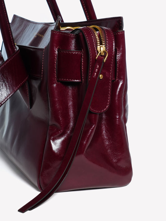 BORSA A SPALLA IN PELLE BORDEAUX EMERALDA - Bordeaux | Roberto Festa