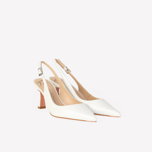slingback in nappa bianco frans - Bianco | Roberto Festa