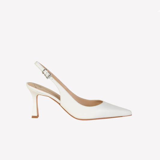 slingback in nappa bianco frans - Bianco | Roberto Festa