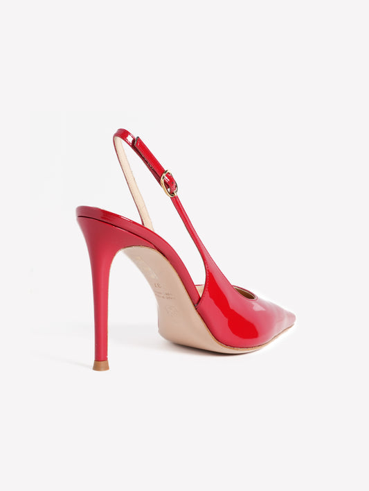 SLINGBACK IN VERNICE ROSSA CON TACCO ALTO KLEPT - Rosso | Roberto Festa