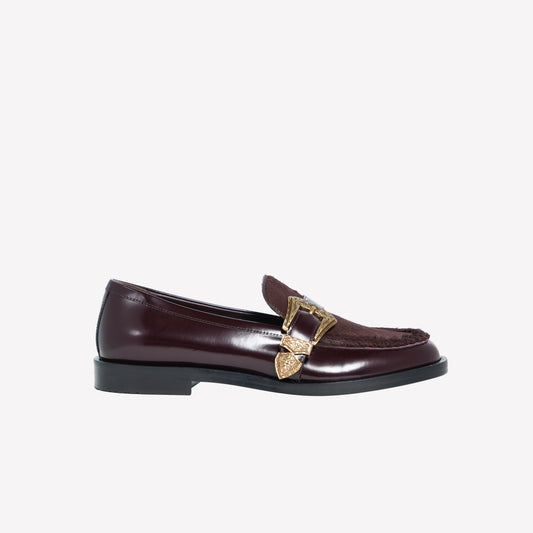 MOCASSINO IN SPAZZOLATO COLOR BORDEAUX LIRA - Bordeaux | Roberto Festa