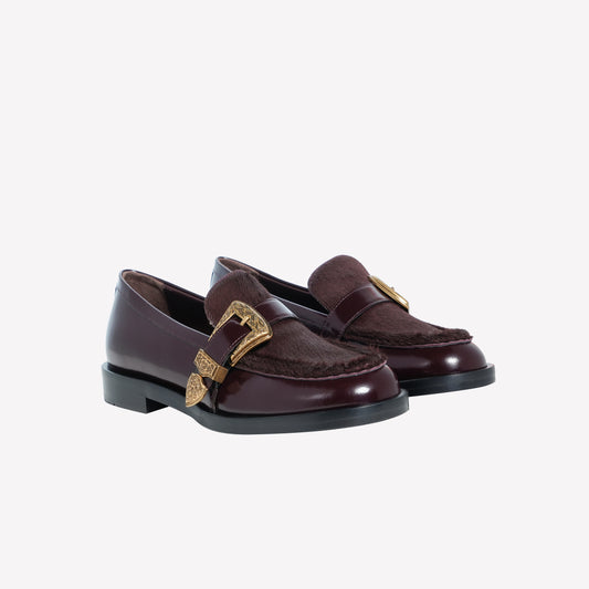 MOCASSINO IN SPAZZOLATO COLOR BORDEAUX LIRA - Bordeaux | Roberto Festa