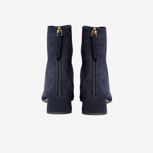 STIVALETTO ALLA CAVIGLIA IN CAMOSCIO BLU NAVY CON TACCO MEDIO MAVI - Blu | Roberto Festa
