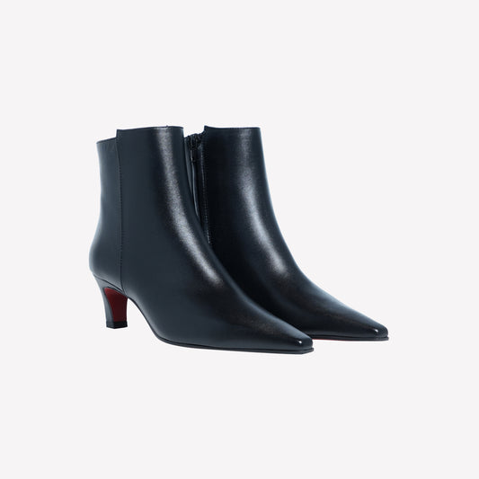 STIVALETTO IN AGNELLO NERO CON TACCO MEDIO MILIA - Scarpe | Roberto Festa