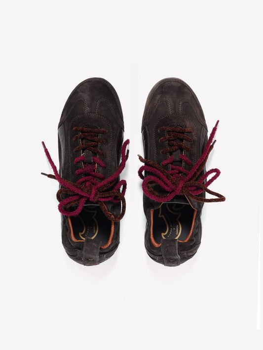 SNEAKER IN CAMOSCIO MORO OMEGA - Marrone | Roberto Festa