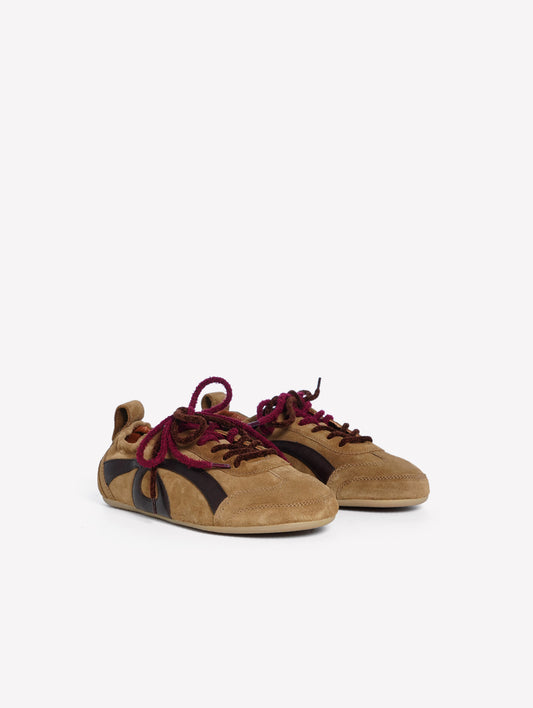 SNEAKER IN CAMOSCIO VERDE OMEGA - Verde | Roberto Festa