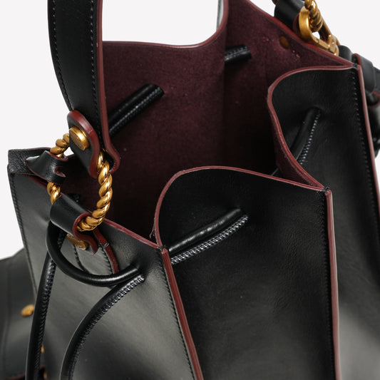 BORSA SECCHIELLO IN PELLE DI VITELLO NERO SAFIRA - Nero | Roberto Festa