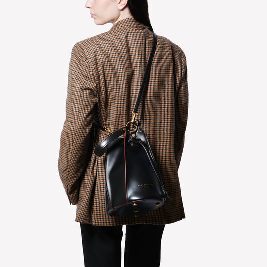 BORSA SECCHIELLO IN PELLE DI VITELLO NERO SAFIRA - Nero | Roberto Festa