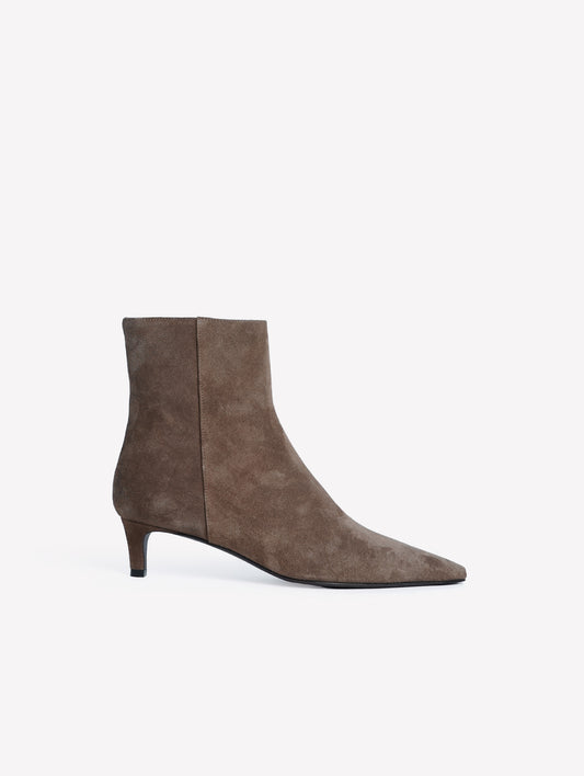 STIVALETTO IN CAMOSCIO TAUPE CON TACCO MEDIO SAMY - Taupe | Roberto Festa