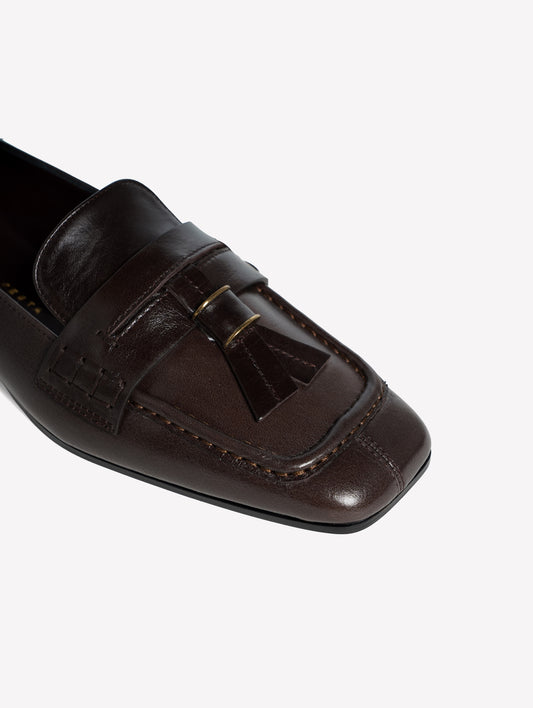 MOCASSINO IN PELLE TESTA DI MORO SKYLAR - Marrone | Roberto Festa