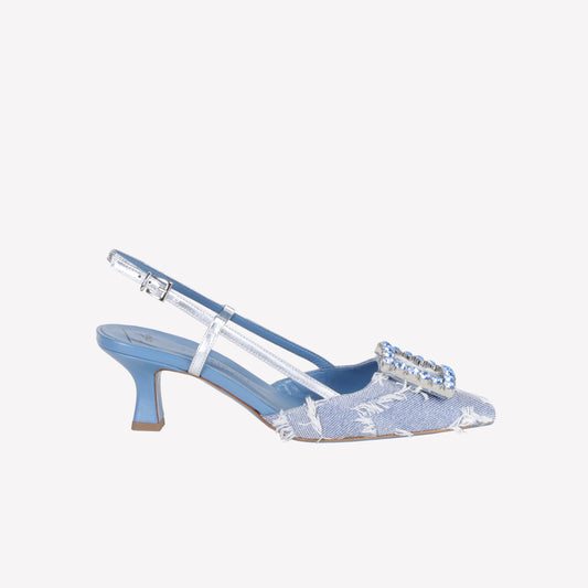 slingback in gwinet con accessorio strass in tinta stefy - Feed Spring Summer 2024 | Roberto Festa