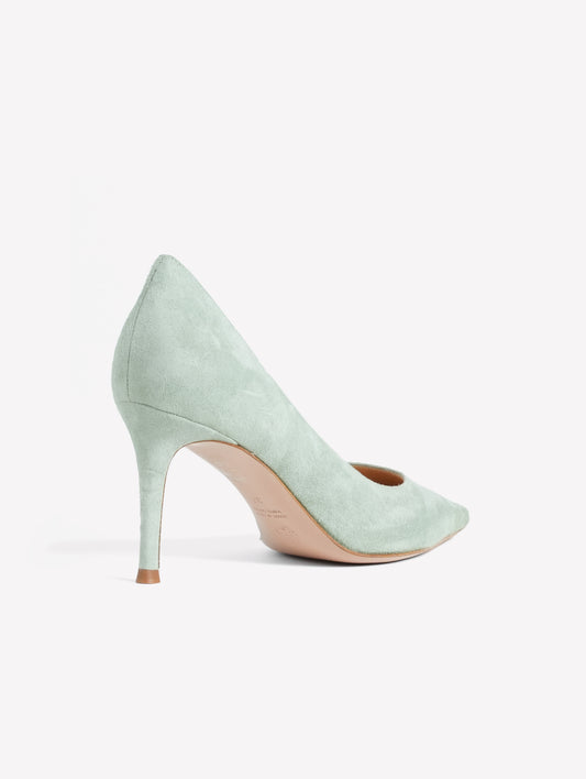 DECOLLETE' IN CAMOSCIO SALVIA CON TACCO MEDIO TIRSA - Verde | Roberto Festa