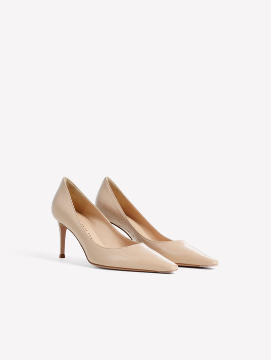 DECOLLETE' IN VERNICE NUDE CON TACCO MEDIO TIRSA - Scarpe Donna: Calzature eleganti