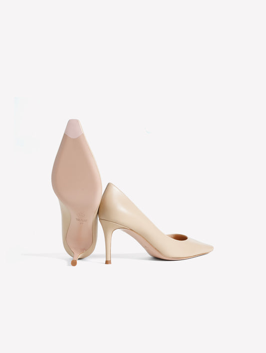 DECOLLETE' IN NAPPA NUDE CON TACCO MEDIO TIRSA - Beige | Roberto Festa