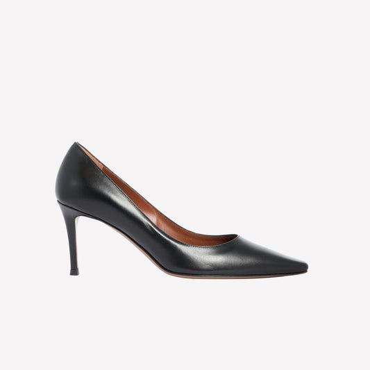 PUMP IN VITELLO NERO CON TACCO ALTO TIRSA - Décolleté | Roberto Festa