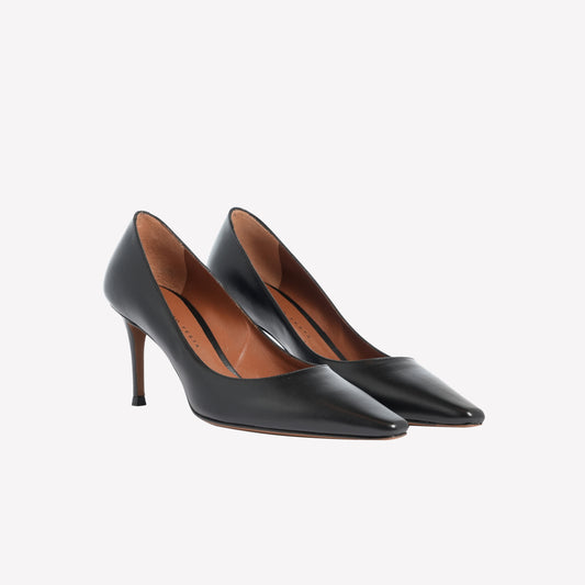 PUMP IN VITELLO NERO CON TACCO ALTO TIRSA - Décolleté | Roberto Festa