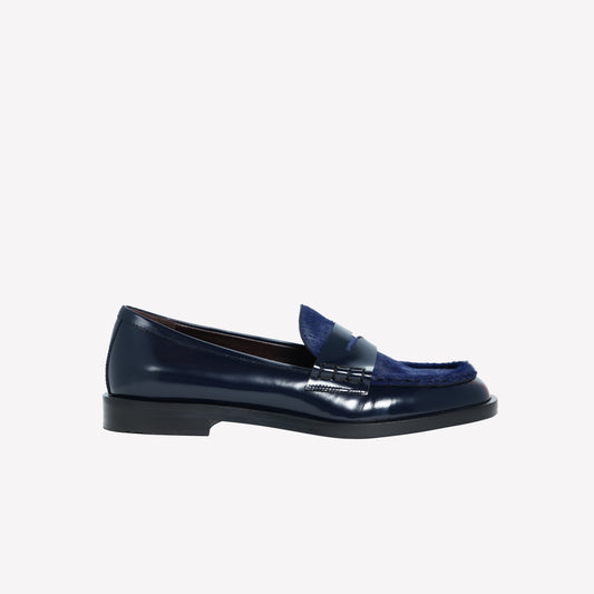 MOCASSINO IN SPAZZOLATO BLU NAVY XANDER - Blu | Roberto Festa