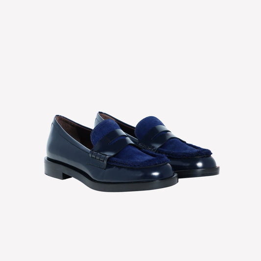 MOCASSINO IN SPAZZOLATO BLU NAVY XANDER - Blu | Roberto Festa
