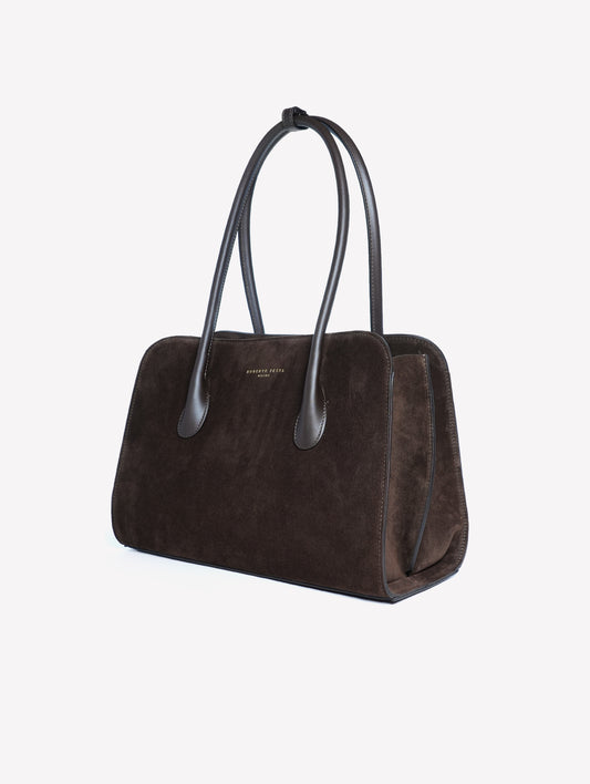 BORSA A SPALLA IN CAMOSCIO TESTA DI MORO ZETA - Marrone | Roberto Festa